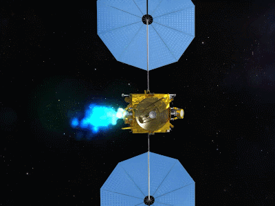 天問二號探測器示意動畫。（中國航天科技集團(tuán)五院供圖）