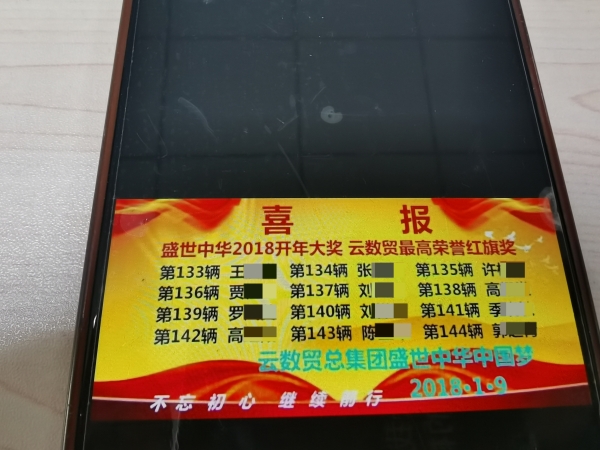 “紅旗獎”部分獲獎名單。臺商分局供圖